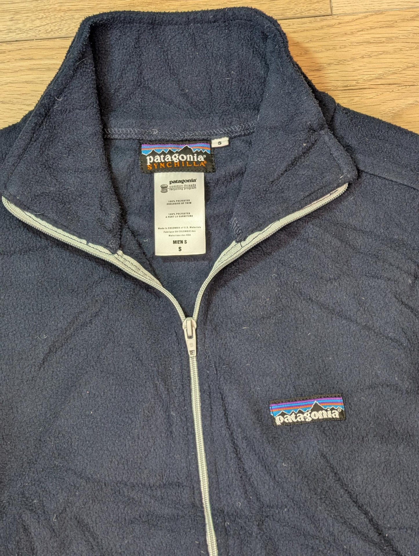 Patagonia Men's Synchilla Fleece Jacket - Navy - Size Small