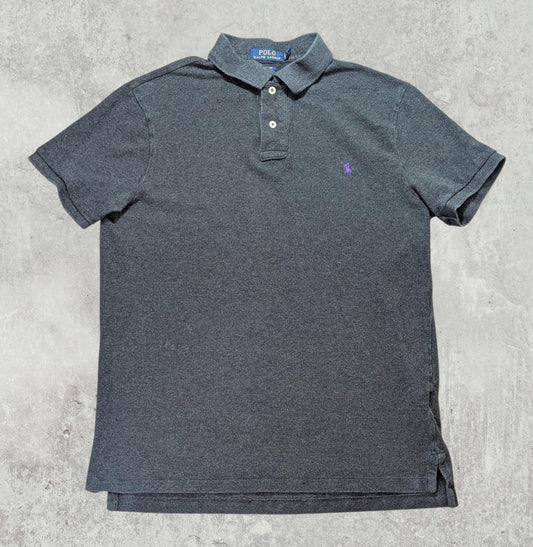 Ralph Lauren Men's Slim Fit Polo T Shirt - Grey - Size Large