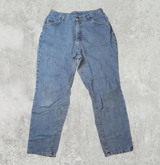 Lee Women's Straight Jeans - Blue - Size 29W 27L