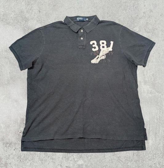 Ralph Lauren Men's Custom Fit 381 Polo T Shirt - Black - Size XXL