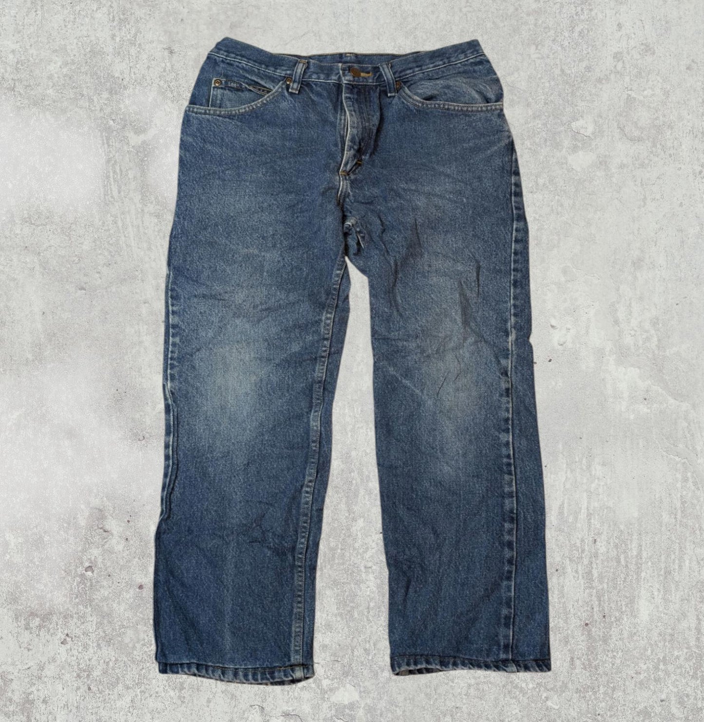 Lee Women's Straight Jeans - Blue - Size 30W 25L