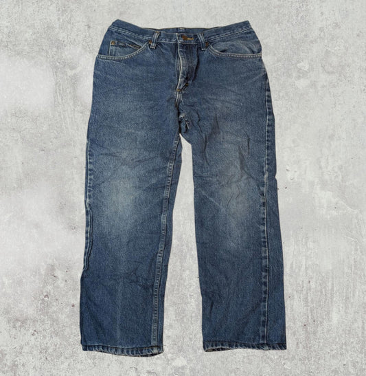 Lee Women's Straight Jeans - Blue - Size 30W 25L