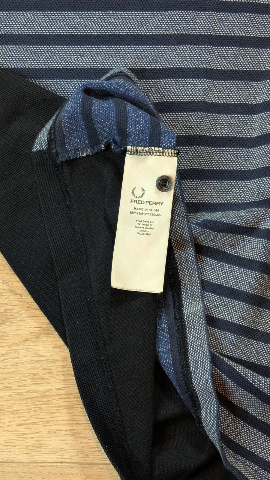 Fred Perry Men's Polo T Shirt - Blue - Size XL