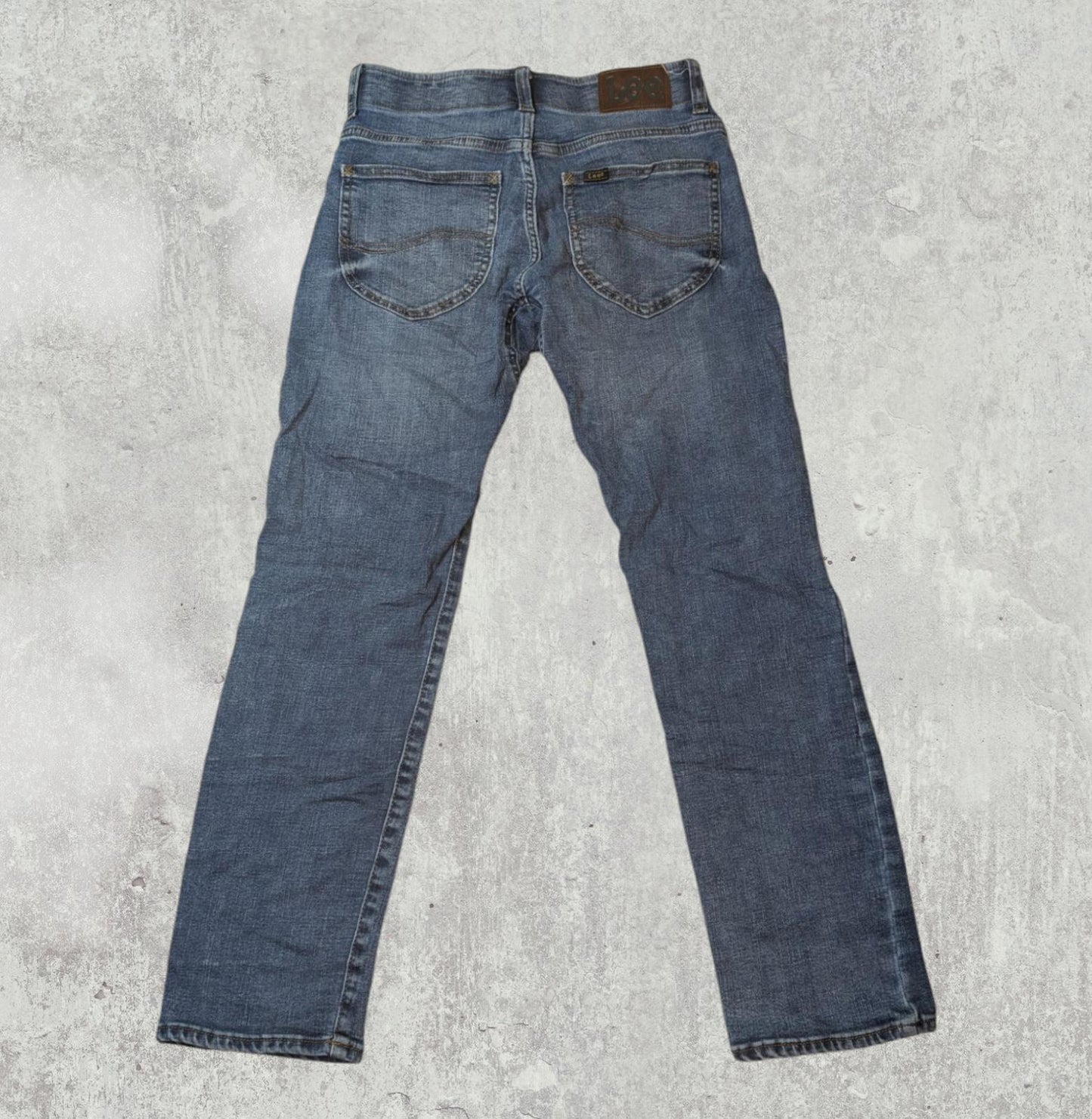 Lee Men's Slim Straight Jeans - Blue - Size 28W 28L