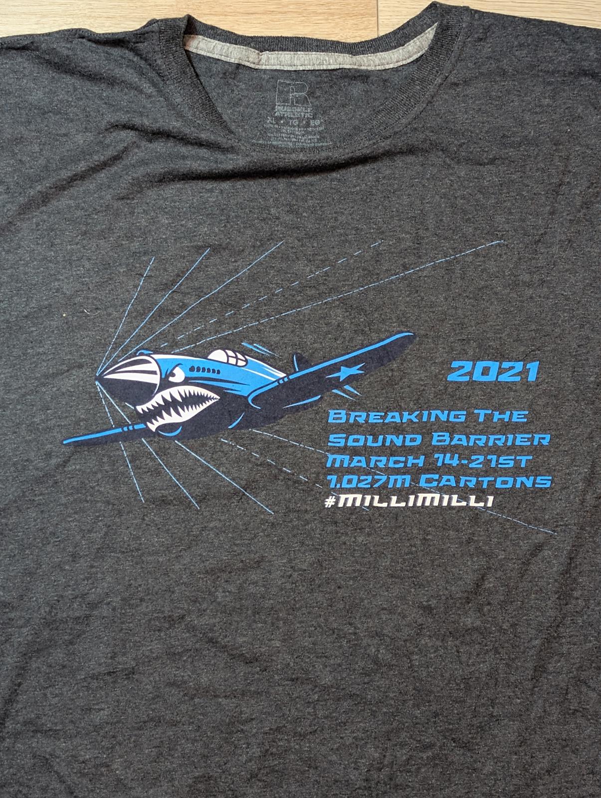 Russell Athletic Men's Sound Barrier T Shirt - Grey - Size XL