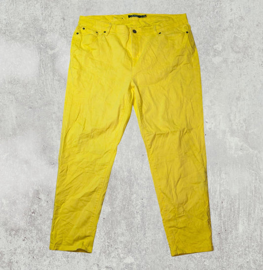 Lauren Ralph Lauren Women's Straight Jeans - Yellow - Size 36W 26L