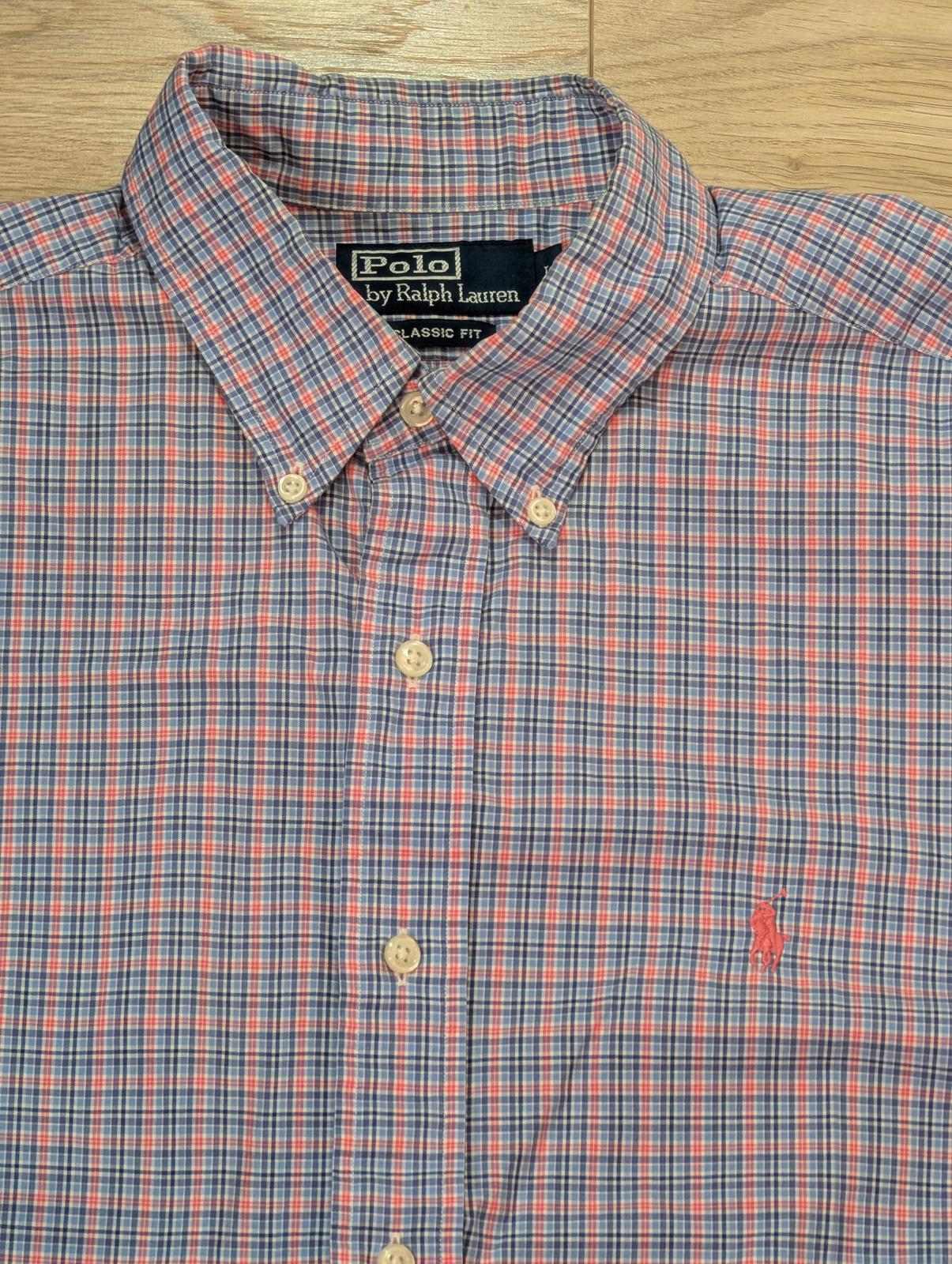 Ralph Lauren Men's Classic Fit Check Shirt - Blue - Size Large