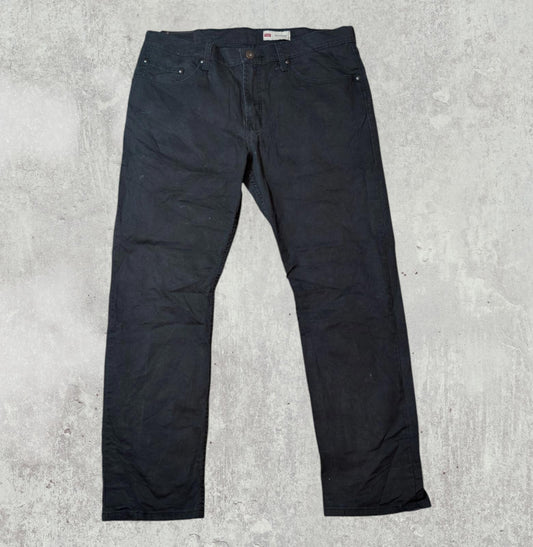 Wrangler Men's Slim Straight Jeans - Black - Size 36W 30L