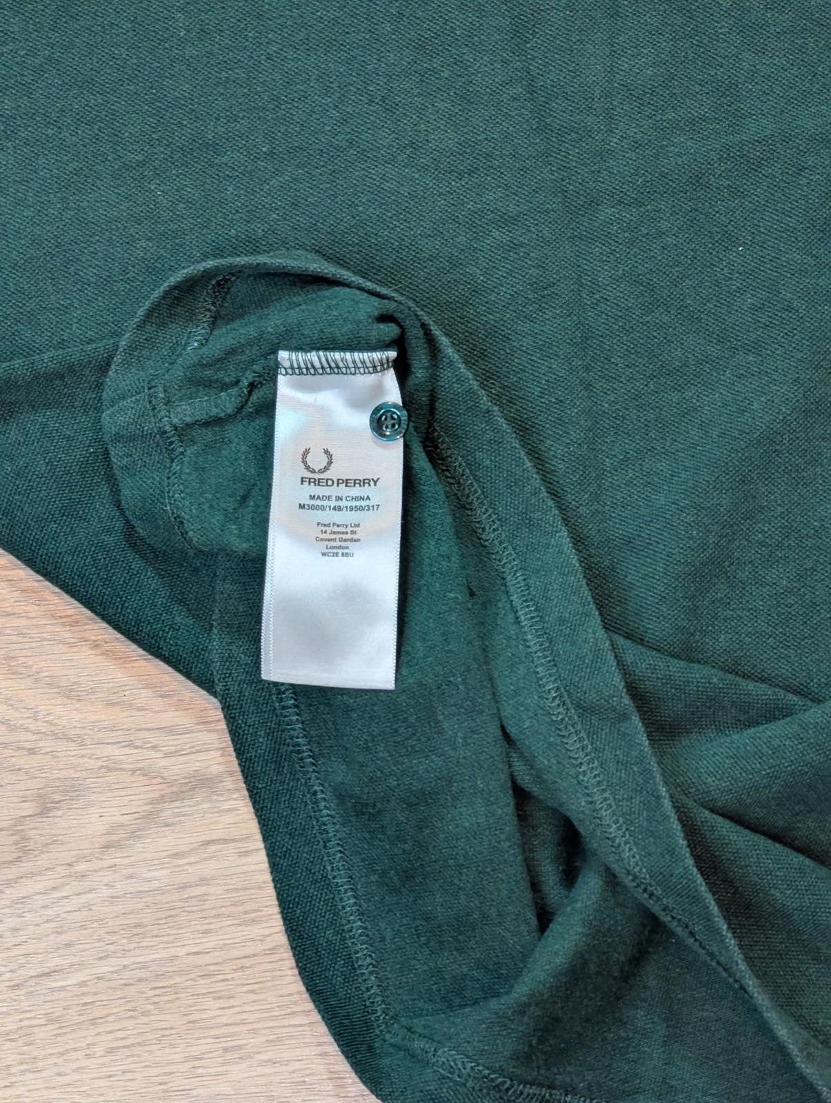 Fred Perry Men's Polo T Shirt - Green - Size Small