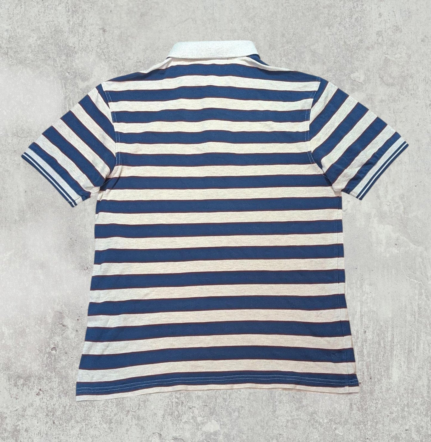 Fred Perry Men's Striped Polo T Shirt - Grey - Size Small