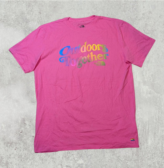 The North Face Men's Outdoors Together T Shirt - Pink - Size Medium