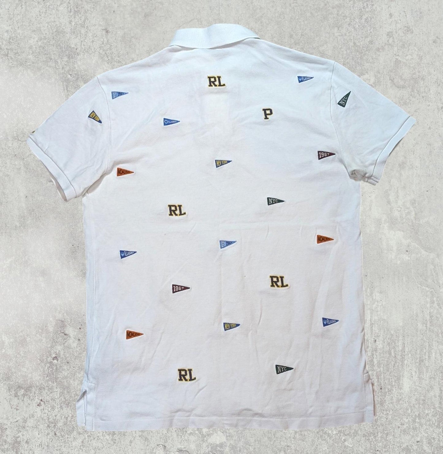 Ralph Lauren Men's Custom Slim Fit Polo T Shirt - White - Size Small