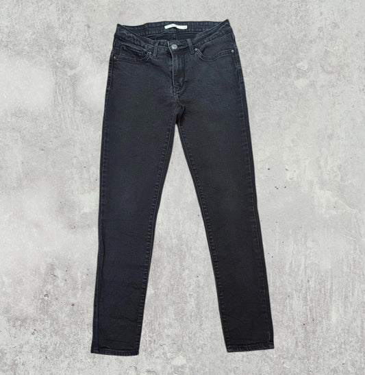 Levi's Women's 711 Skinny Jeans - Black - Size 27W 28L