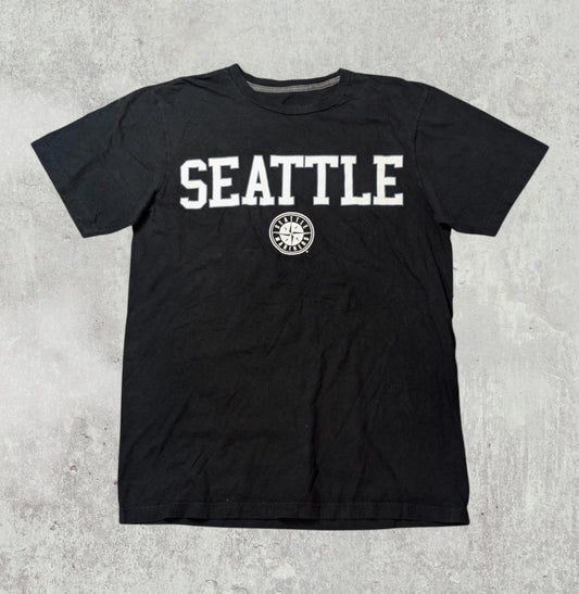 Majestic Men's Seattle Mariners T Shirt - Black - Size Medium