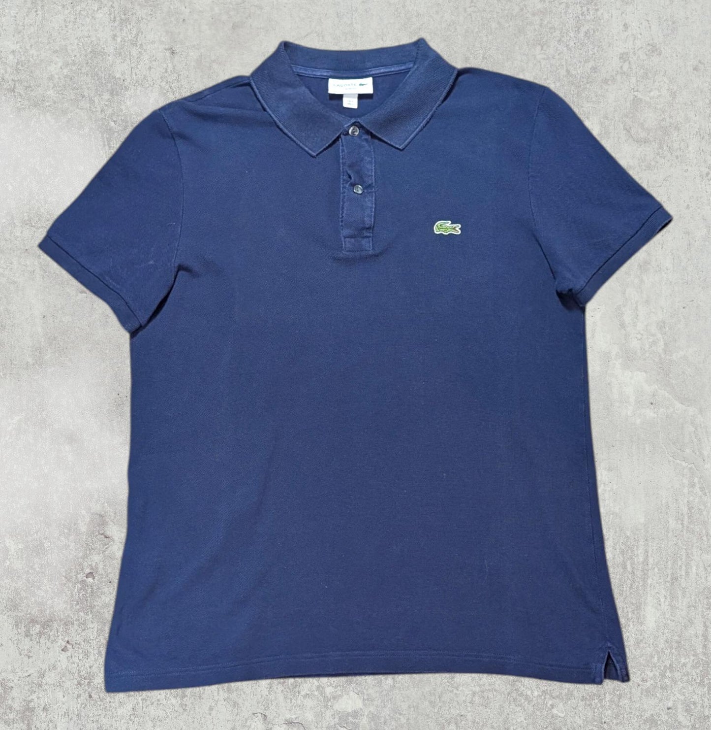 Lacoste Men's Slim Fit Polo T Shirt - Navy - Size 5 / Large