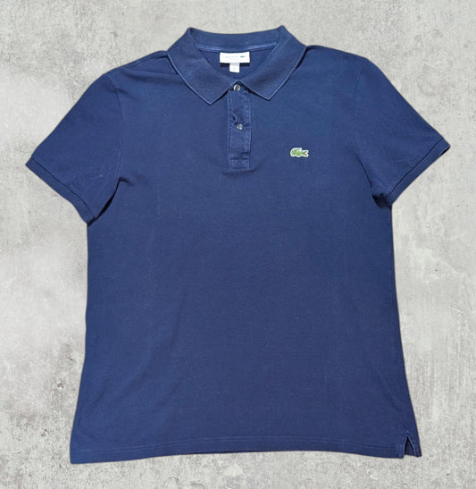 Lacoste Men's Slim Fit Polo T Shirt - Navy - Size 5 / Large