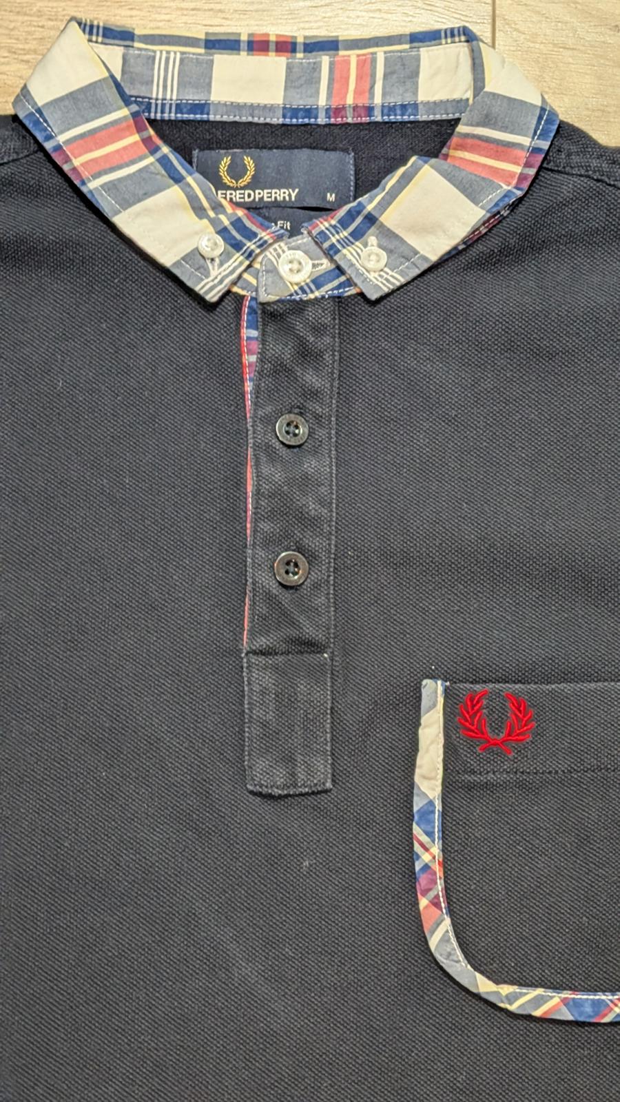 Fred Perry Men's Slim Fit Polo T Shirt - Black - Size Medium