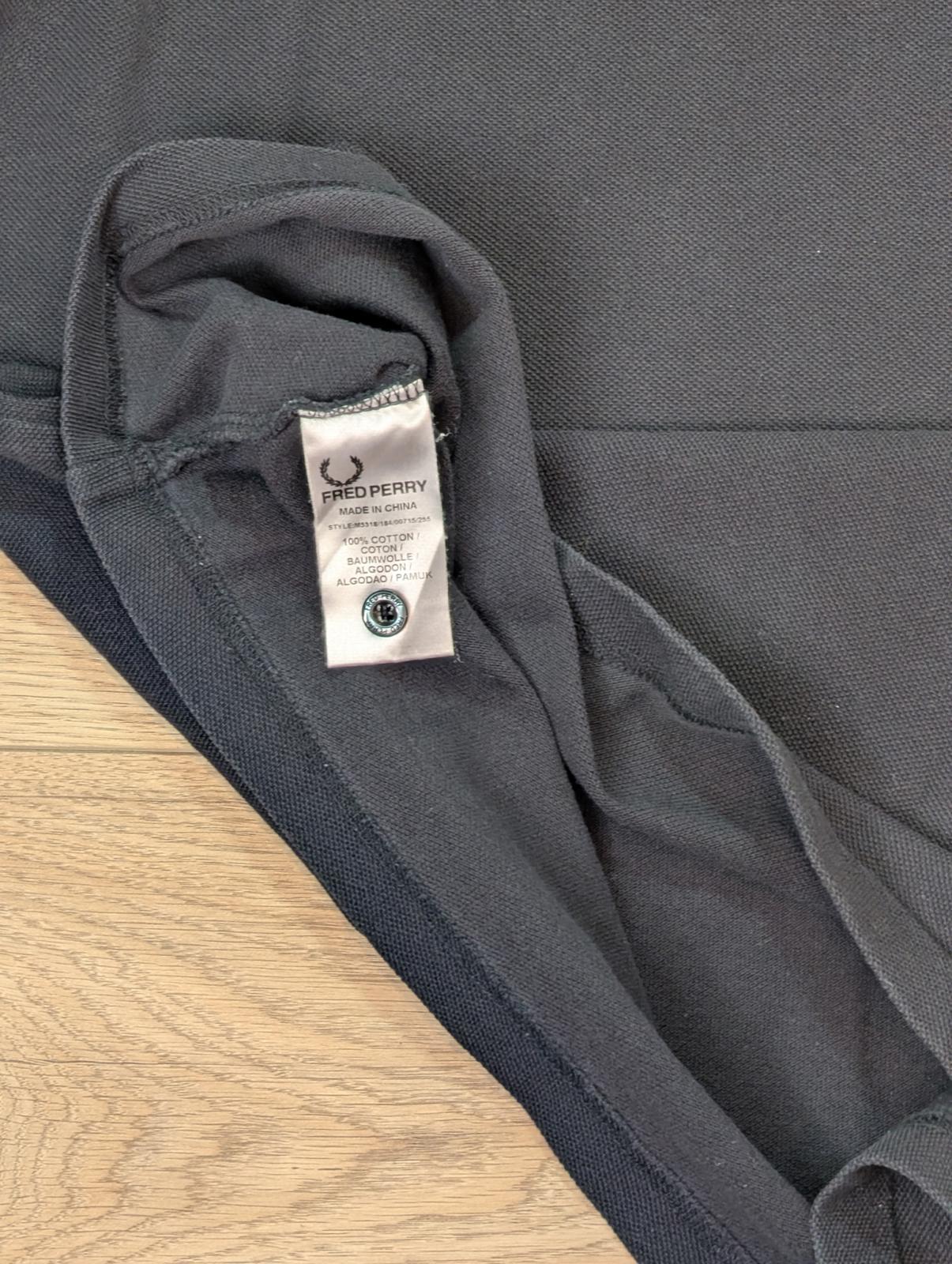 Fred Perry Men's Polo T Shirt - Black - Size Medium