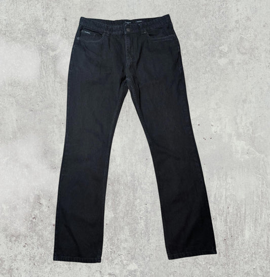 Pierre Cardin Men's Regular Jeans - Black - Size 34W 32L