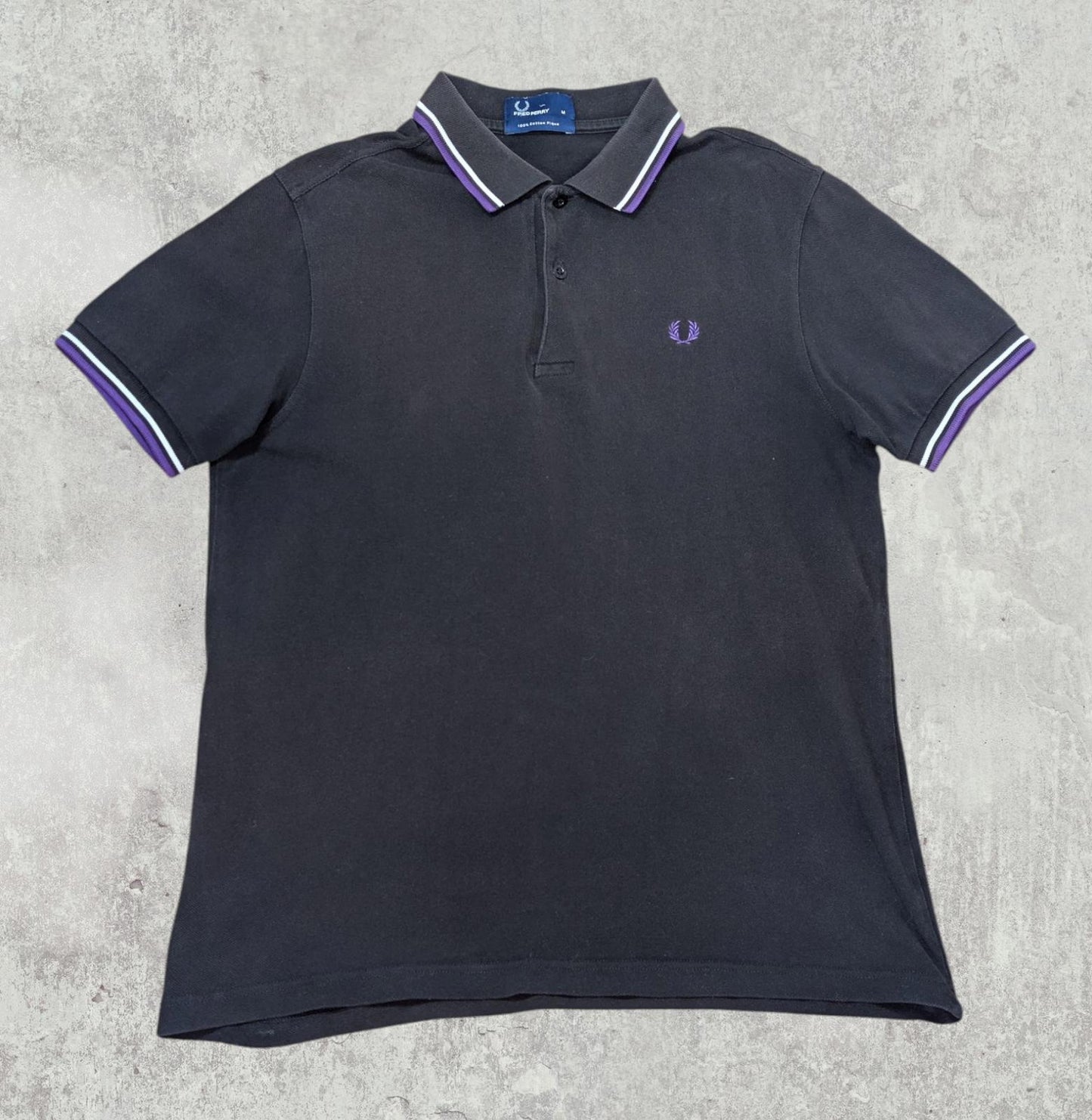 Fred Perry Men's Polo T Shirt - Black - Size Medium