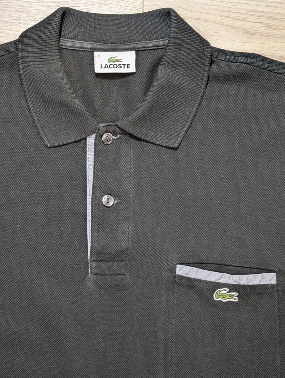 Lacoste Men's Polo T Shirt - Black - Size 5 / Large
