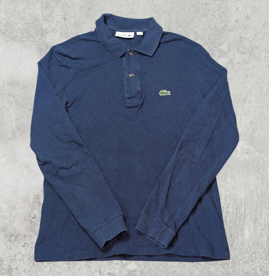 Lacoste Men's Long Sleeved Polo T Shirt - Navy - Size 2 / XS