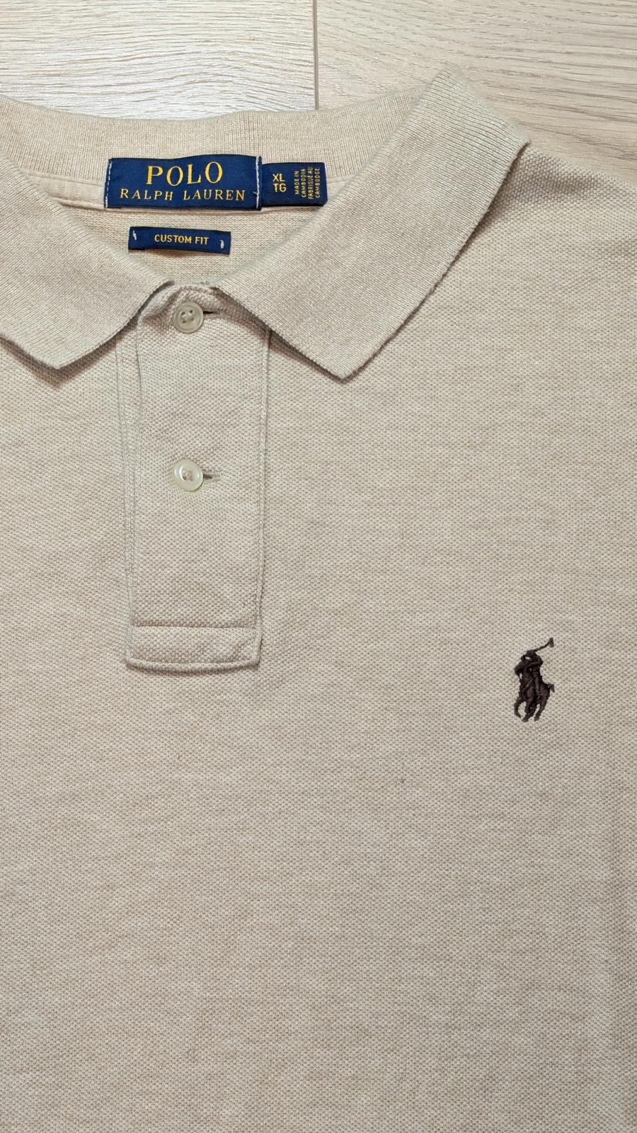 Ralph Lauren Men's Custom Fit Polo T Shirt - Tan - Size XL