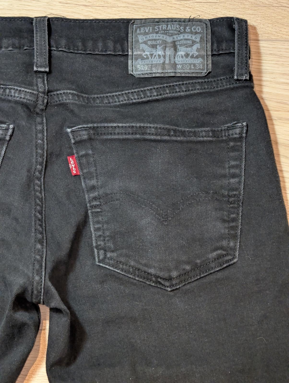 Levi's Men's 511 Slim Jeans - Black - Size 30W 26L
