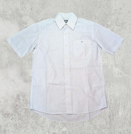 Lacoste Men's Check Shirt - White - Size Small
