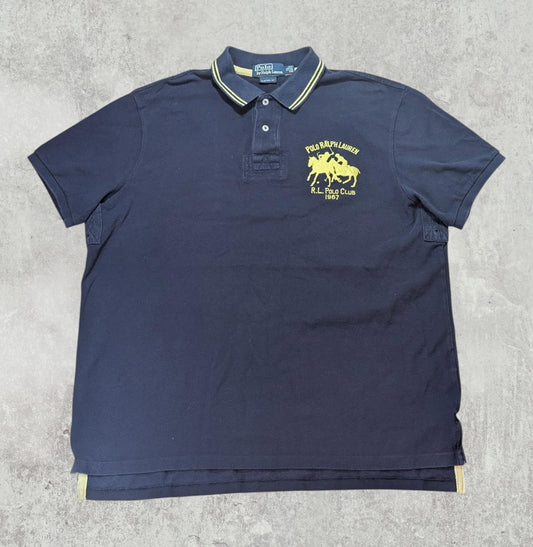 Ralph Lauren Men's Custom Fit Big Pony Polo T Shirt - Navy - Size XL