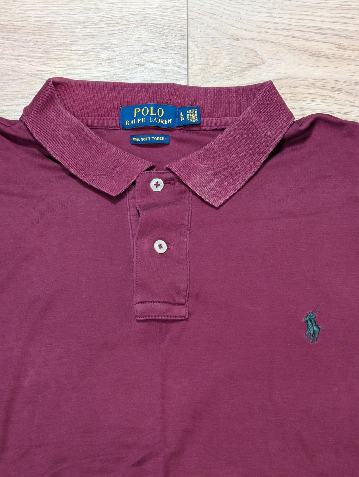 Ralph Lauren Men's Polo T Shirt - Burgundy - Size XL