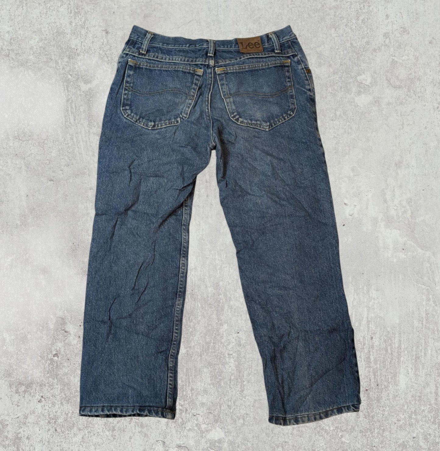 Lee Women's Straight Jeans - Blue - Size 30W 25L