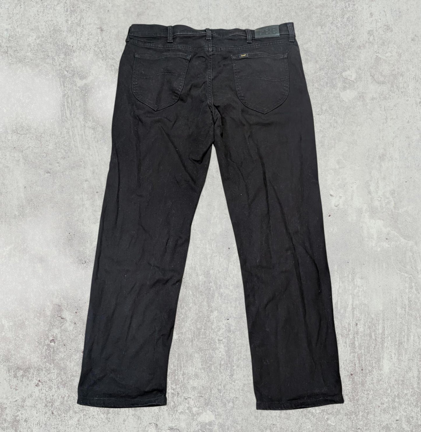 Lee Men's Regular Fit Jeans - Black - Size 38W 30L