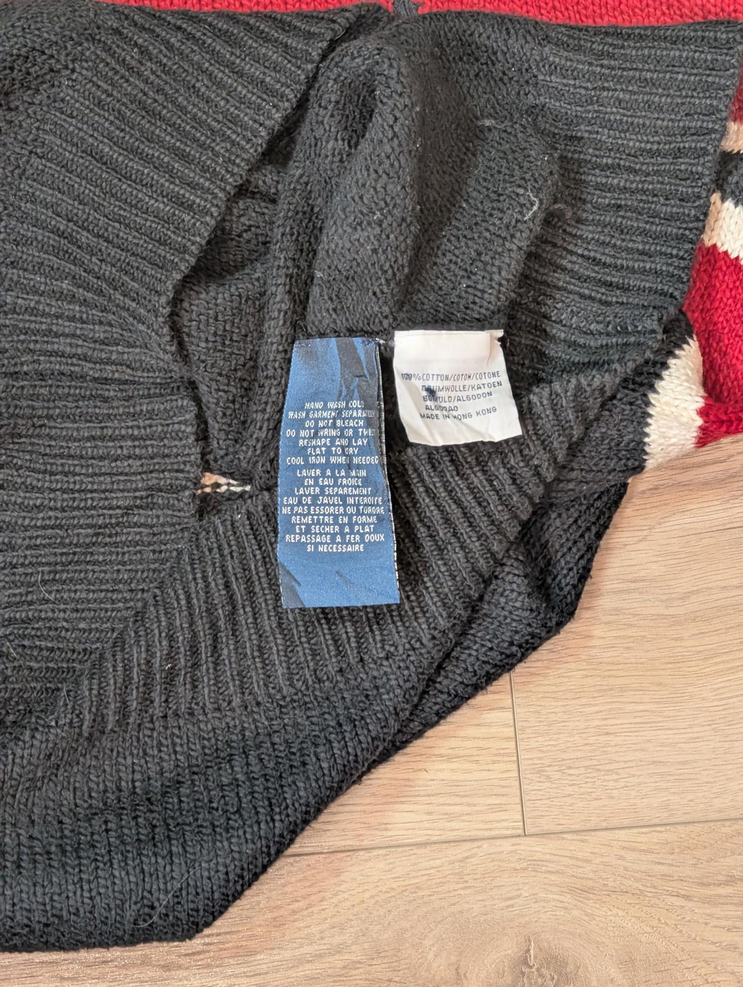 Ralph Lauren Men's Knitted 1/4 Zip Jumper - Black - Size XL