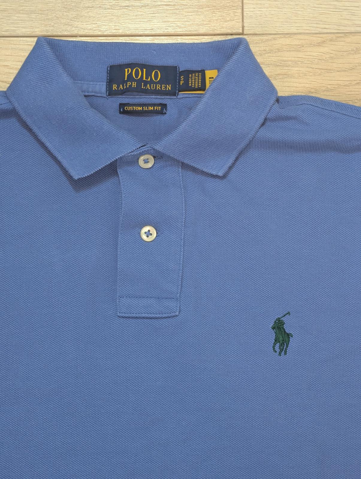 Ralph Lauren Men's Custom Slim Fit Polo T Shirt - Blue - Size Small