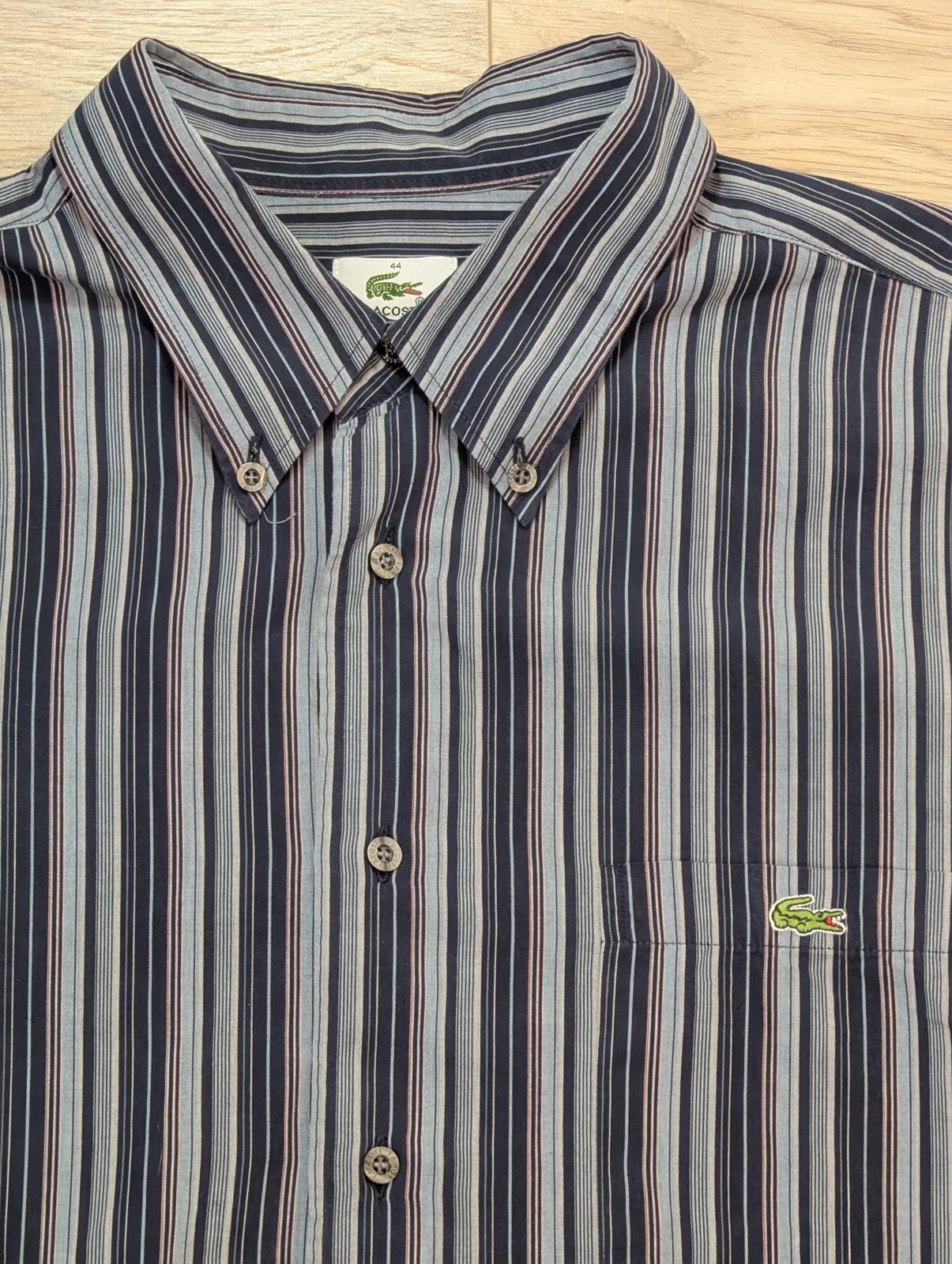 Lacoste Men's Striped Shirt - Blue - Size XL