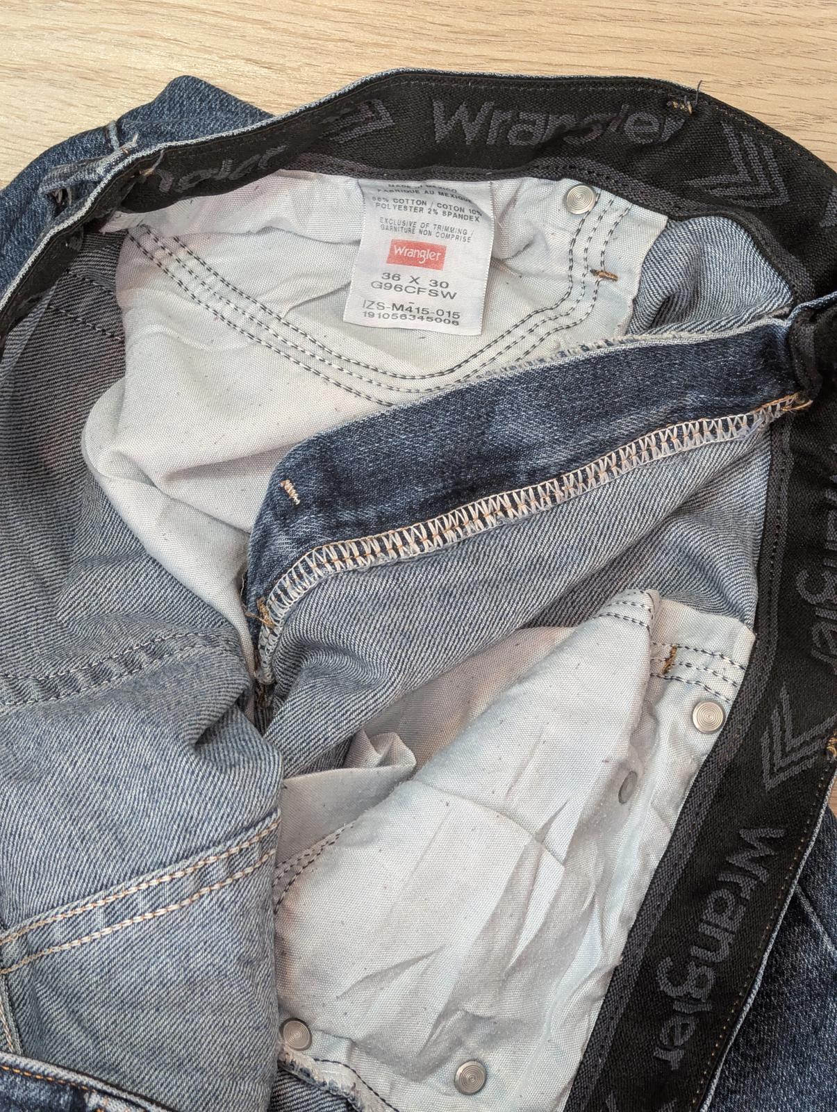 Wrangler Men's Straight Jeans - Blue - Size 38W 27L