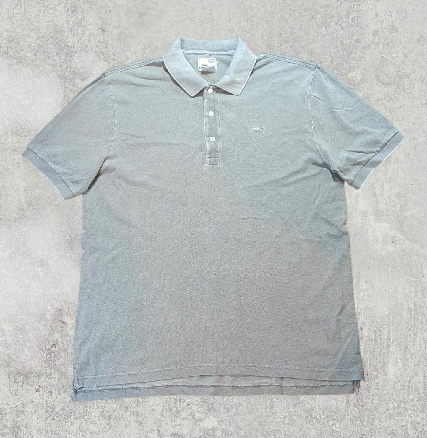 Lacoste Men's Vintage Washed Polo T Shirt - Grey - Size 7 / XXL