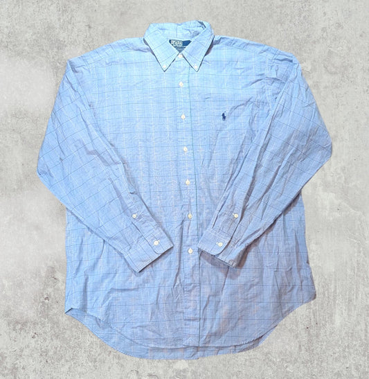 Ralph Lauren Men's Yarmouth Check Shirt - Blue - Size XL