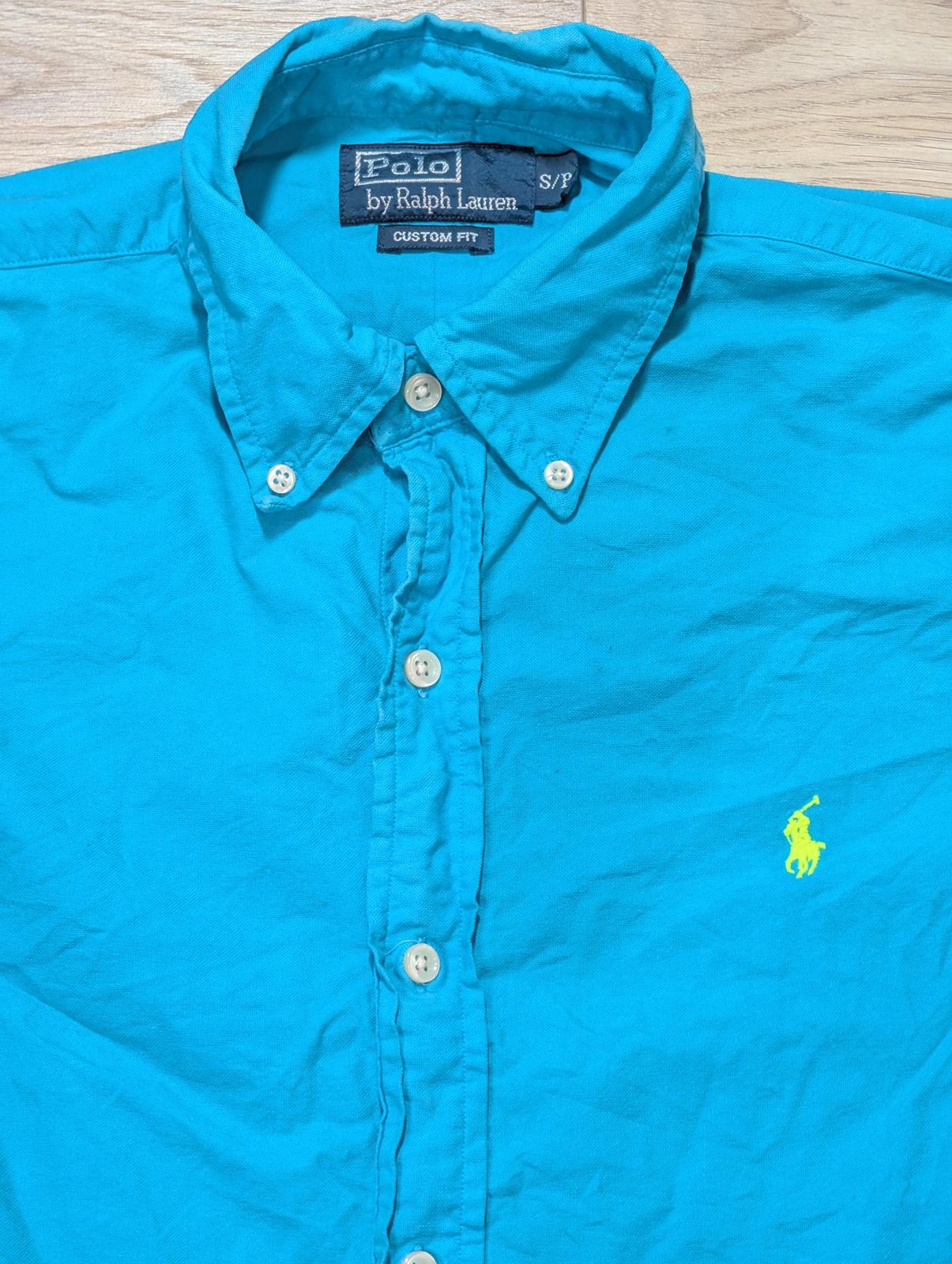 Ralph Lauren Men's Custom Fit Shirt - Green - Size Small