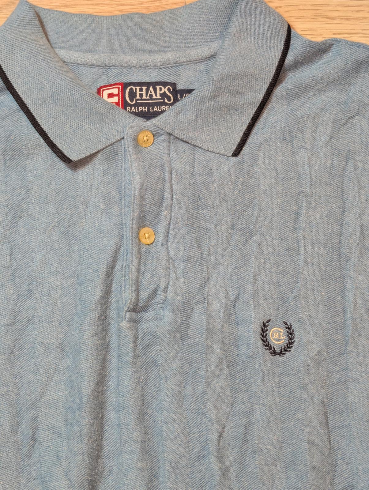 Chaps Men's Polo T Shirt - Blue - Size Large