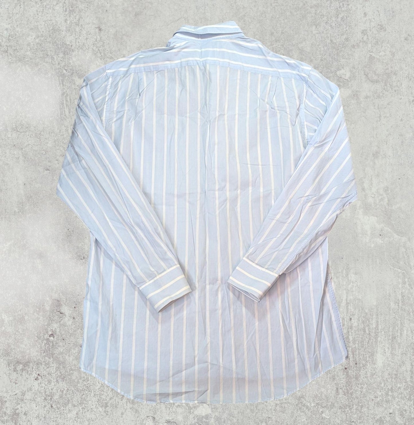 Lacoste Men's Striped Shirt - Blue - Size Medium