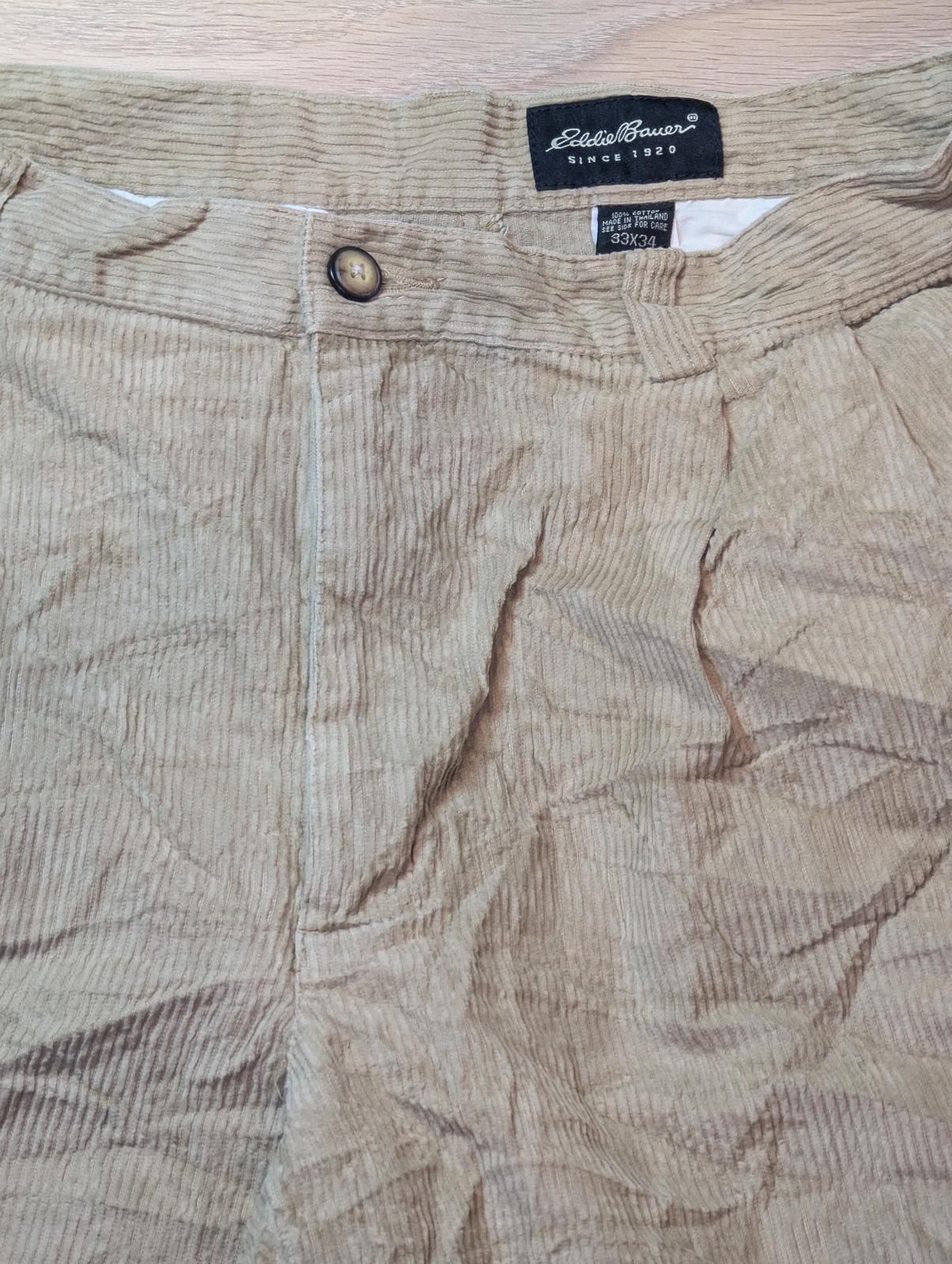 Eddie Bauer Men's Corduroy Trousers - Tan - Size 33W 34L