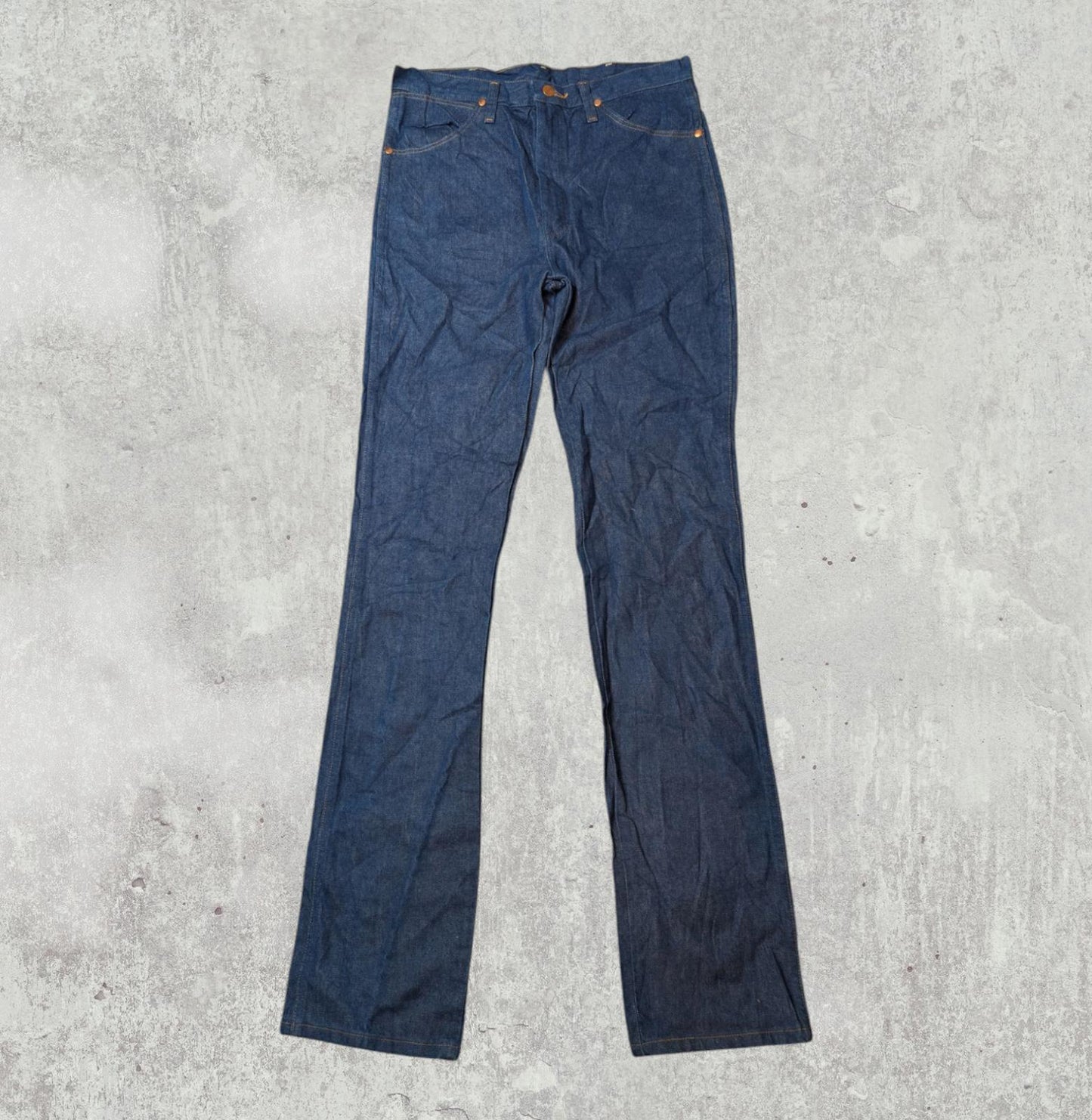 Wrangler Men's Straight Jeans - Blue - Size 33W 38L