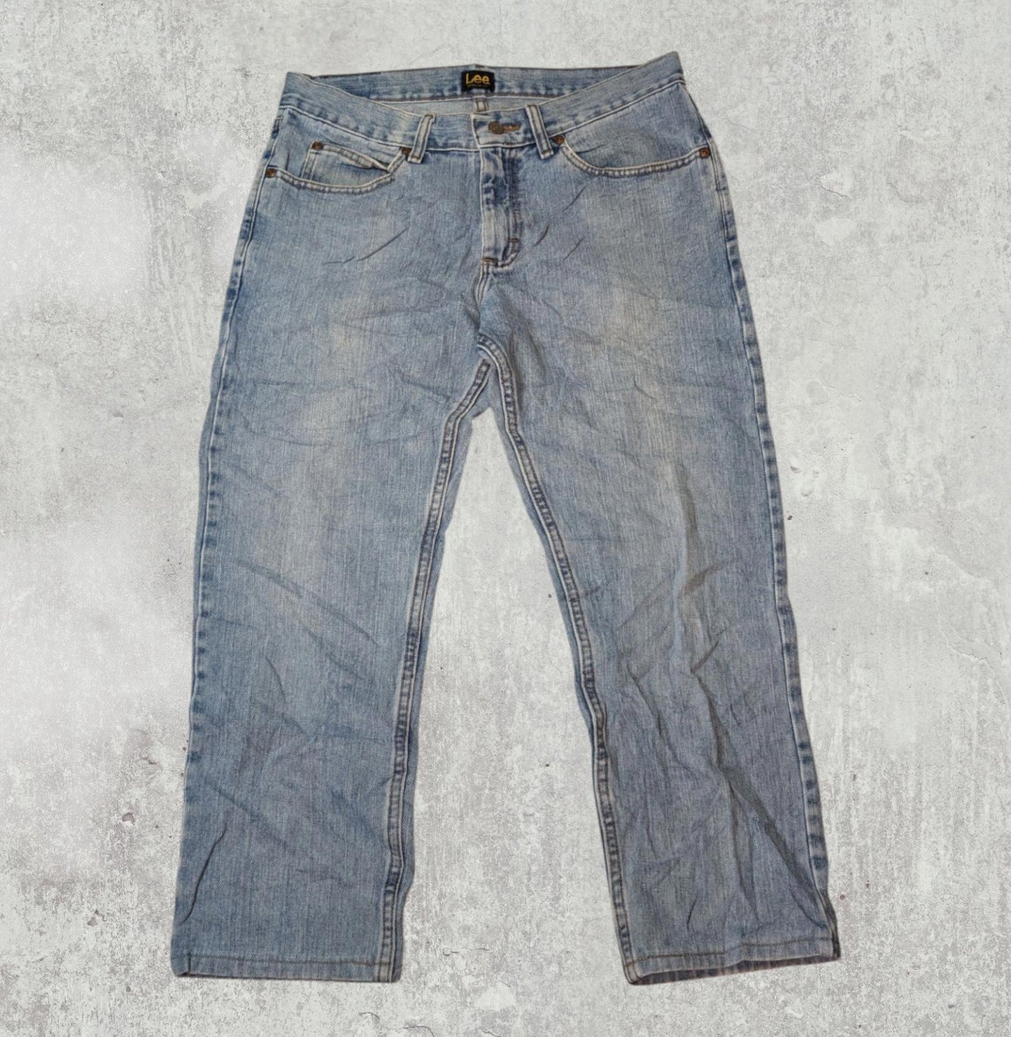 Lee Men's Straight Jeans - Blue - Size 32W 27L