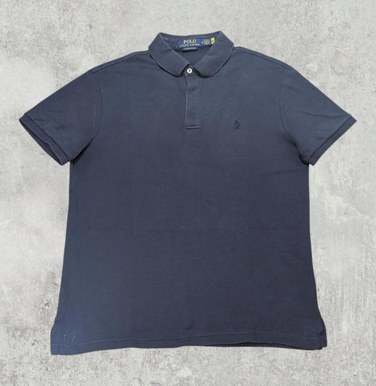 Ralph Lauren Men's Custom Slim Fit Polo T Shirt - Navy - Size Medium