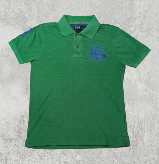 Ralph Lauren Men's Trim Fit New York Polo T Shirt - Green - Size Medium