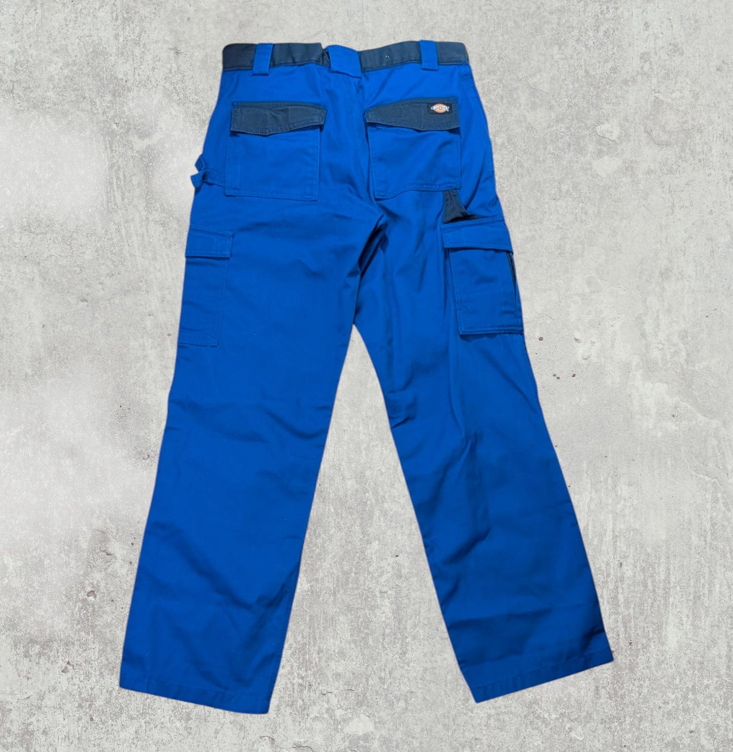 Dickies Men's Workwear Cargo Trousers - Blue - Size 33W 31L