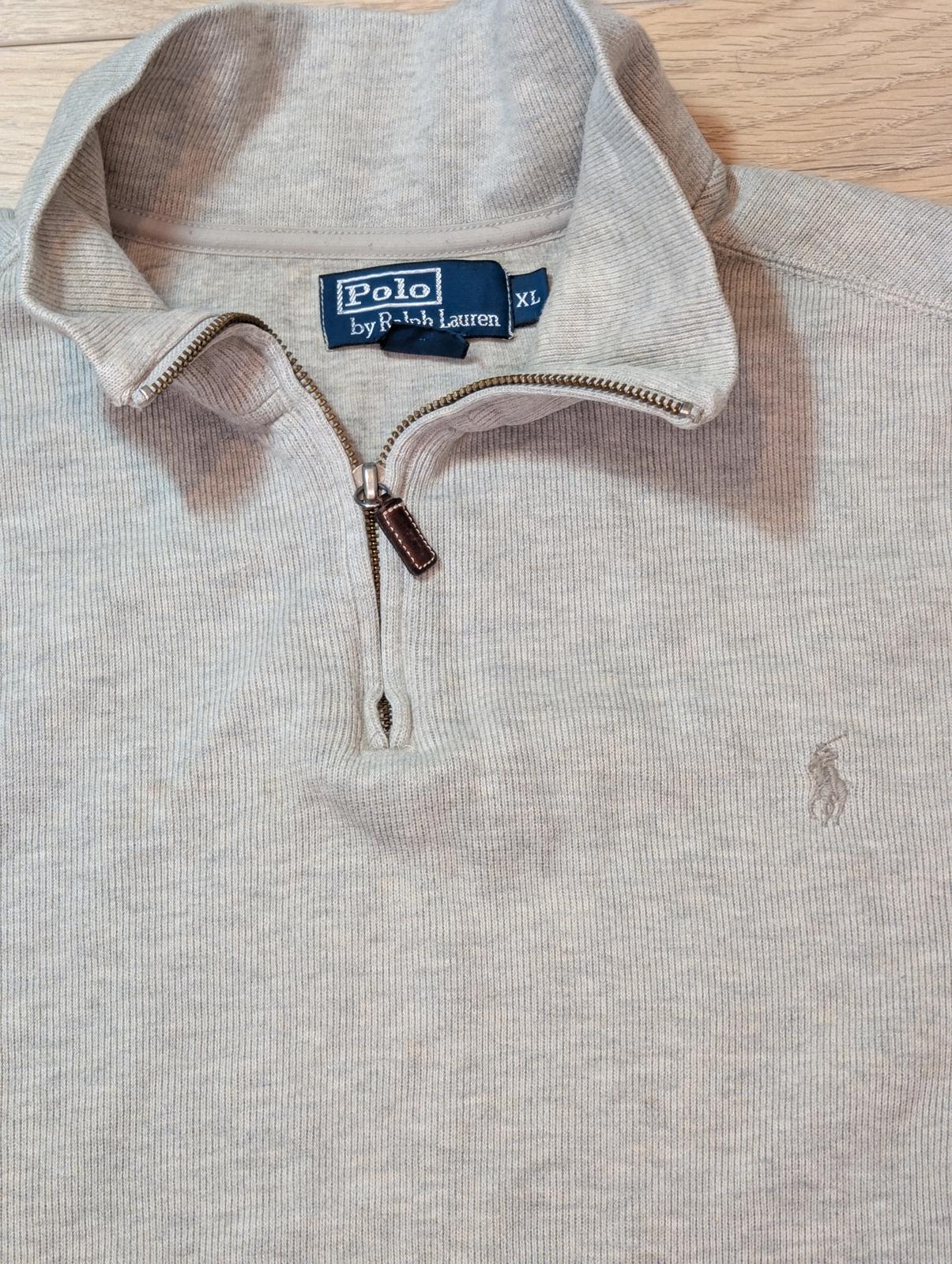 Ralph Lauren Men's 1/4 Zip Jumper - Grey - Size XL