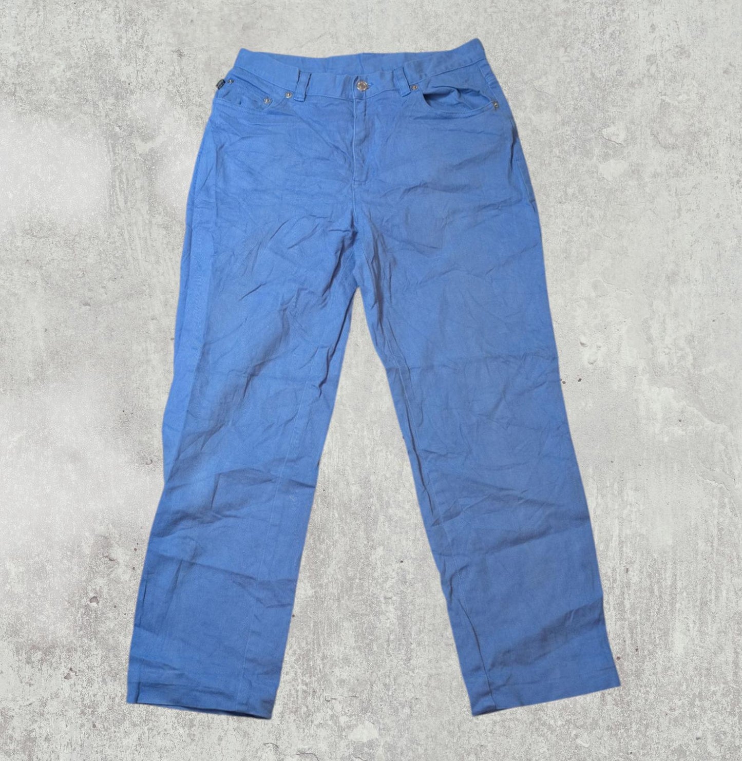Lauren Jeans Co Ralph Lauren Women's Petite Jeans - Blue - Size 28W 25L